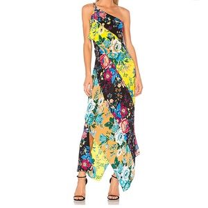 DVF One Shoulder Asymmetrical Dress